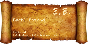 Bachl Botond névjegykártya